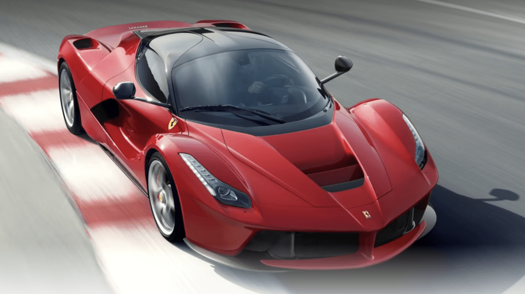 The LaFerrari is Ferrari’s first ever production car to be equipped with the F1-derived hybrid solution – the HY-KERS system – which combines an electric motor producing over 150 CV with the most powerful incarnation yet of Ferrari’s classic V12, with 800 CV at 9000 rpm.