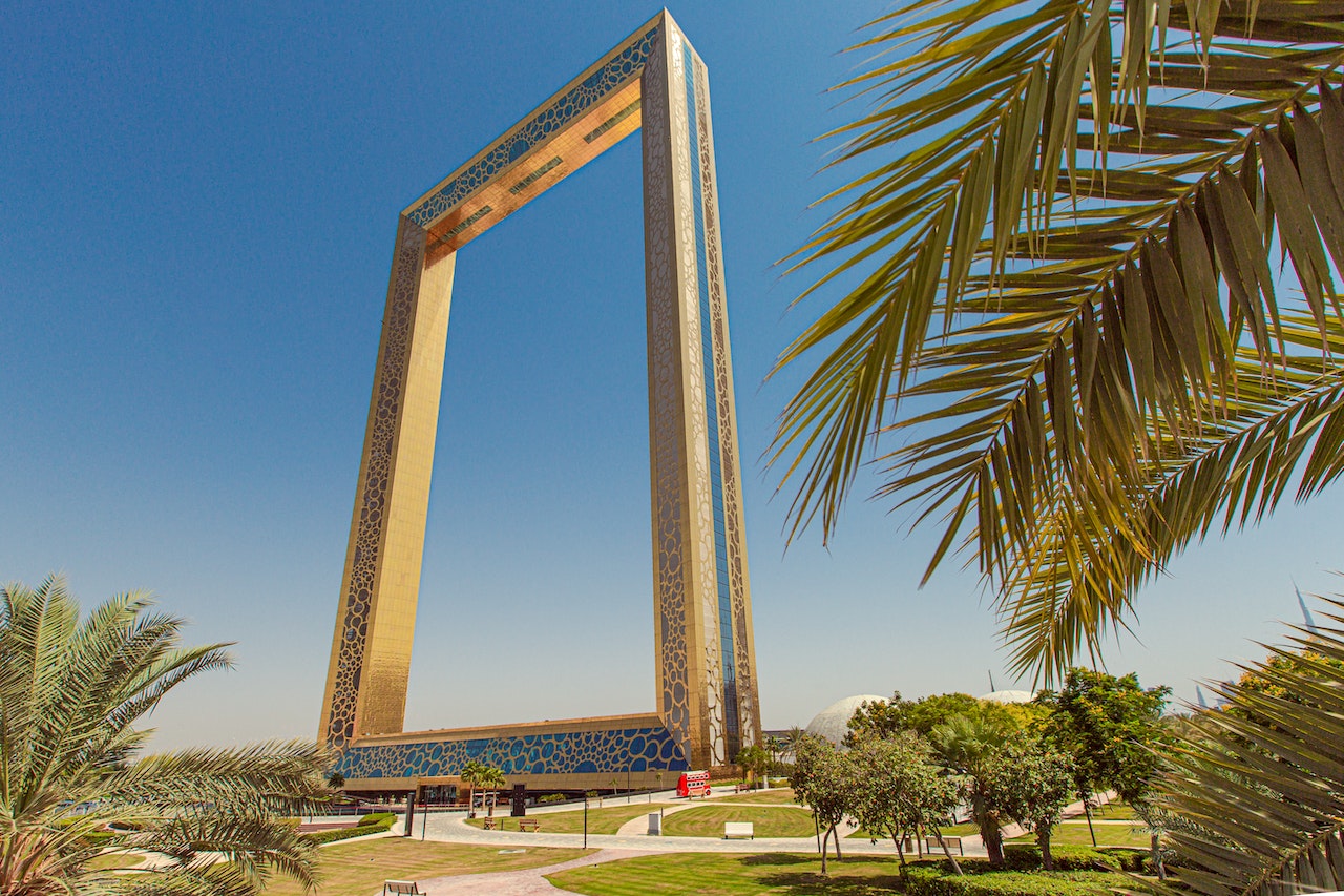 The Dubai Frame is an observatory, museum, and monument in Zabeel Park, Dubai.