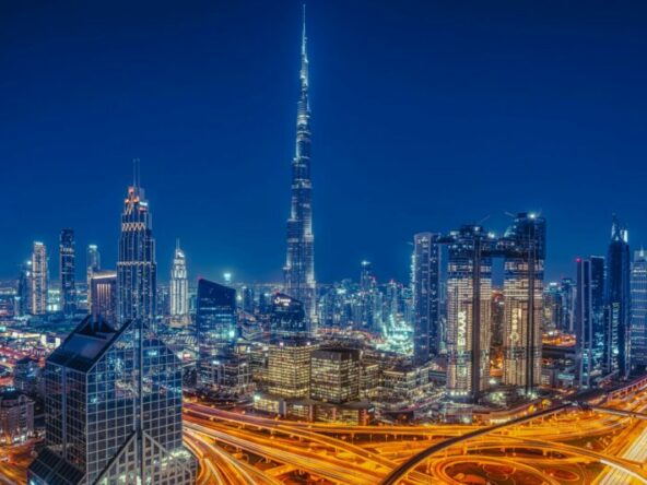 Dubai night skyline Photo by ZQ Lee on Unsplash